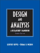 Design and Analysis: A Researcher's Handbook
