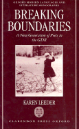 Breaking Boundaries: A New Generation of Poets in the Gdr