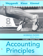 Accounting Principles Working Papers, Volume 2: Chapters 13-26