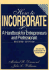 How to Incorporate: A Handbook for Entrepreneurs and Professionals