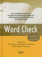 Word Check: A Concise Thesaurus Based on the American Heritage Dictionary of the English Language