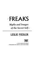 Freaks: Myths and Images of the Secret Self