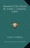 Sermons Delivered by John J. Cornell (1893)