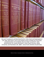 An ACT Making Appropriations for the Government of the District of Columbia and Other Activities Chargeable in Whole or in Part Against Revenues of Said District for the Fiscal Year Ending September 30, 2000, and for Other Purposes.