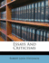 Essays and Criticisms