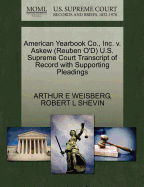 American Yearbook Co., Inc. V. Askew (Reuben O'd) U.S. Supreme Court Transcript of Record with Supporting Pleadings