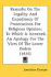 Remarks on the Legality and Expediency of Prosecutions for Religious Opinion: To Which Is Annexed, an Apology for the Vices of the Lower Orders (1825)