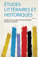 tudes Littraires Et Historiques