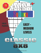 1,000 + Sudoku Classic 8x8: Logic puzzles easy - medium levels