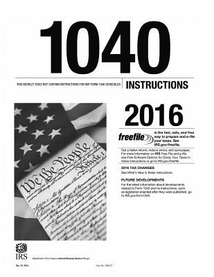 1040 Instructions 2016 - U S Internal Revenue Service (Irs)