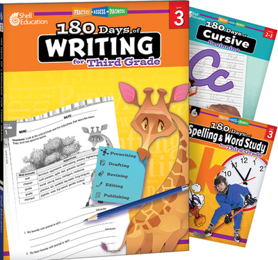 180 Days(tm) Writing, Spelling, & Cursive Grade 3: 3-Book Set: Practice, Assess, Diagnose - Multiple Authors, and Pesez Rhoades, Shireen, and Sturgeon, Kristi
