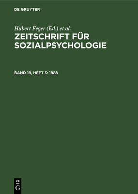 1988 - Feger, Hubert (Editor), and Graumann, C F (Editor), and Holzkamp, Klaus (Editor)