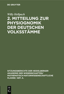 2. Mitteilung Zur Physiognomik Der Deutschen Volksstmme