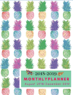 2018-2019 Monthly Planner, August 2018 - December 2019: Pineapple Planner 2018-2019, 17-Months Planner, White, Pink & Blue, Large 8.5 X 11," 2018-2019, Pineapple Academic Planner Monthly, Calendar, Schedule, Organizer, Journal Notebook & Inspirational Qu