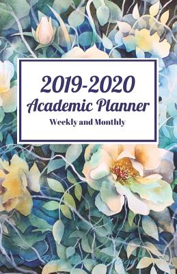 2019-2020 Academic Planner Weekly and Monthly Blue Floral Design - Creative Journals, Zone365