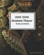 2019-2020 Academic Planner Weekly and Monthly Golden Pattern Fractal