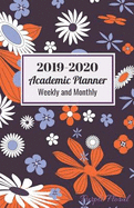2019-2020 Academic Planner Weekly and Monthly Purple Floral