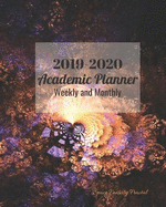 2019-2020 Academic Planner Weekly and Monthly Space Fantasy Fractal