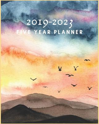 2019-2023 Five Year Planner: Lively Watercolor Landscape View 5 Year Planners, 60 Months Planner and Calendar, 2019-2023 Monthly Schedule Organizer Agenda, 5 Year Appointment Notebook for Business Planners Journal Planners. - Journal, Nine