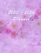 2020 - 2024 - Five Year Planner: Agenda for the next 5 Years - Monthly Schedule Organizer - Appointment, Notebook, Contact List, Important date, Month's Focus, Calendar - 60 Months - Elegant Violet Flowers