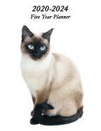 2020 - 2024 Five Year Planner: Beautiful Siamese Cat Cover - Includes Major U.S. Holidays and Sporting Events