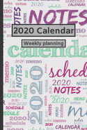 2020 Calendar: Weekly planning