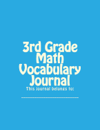 3rd Grade Math Vocabulary Journal