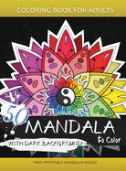 50 Mandala to Color with Dark background: Coloring Books for Adults and Kids