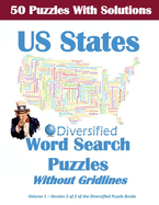 50 United States Word Search Puzzles With Solutions: Without Gridlines