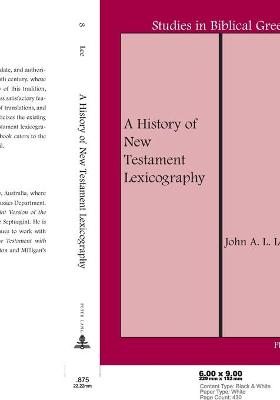A History of New Testament Lexicography - Carson, D A, and Lee, John a L