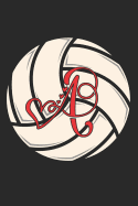 A: Volleyball Journal Monogram Initial a Personalized Volleyball Gift for Players Coach Students Teachers