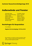 Aachener Bausachverst?ndigentage 2015: Au?enw?nde Und Fenster