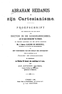 Abraham Heidanus En Zijn Cartesianisme