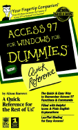 Access 97 for Windows for Dummies: Quick Reference
