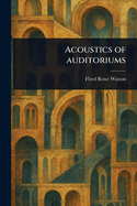 Acoustics of Auditoriums