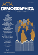 ACTA Demographica: Deutsche Gesellschaft Fur Bevolkerungswissenschaft E.V.