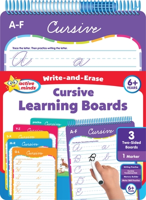 Active Minds Write-And-Erase Cursive Learning Boards - Sequoia Children's Publishing
