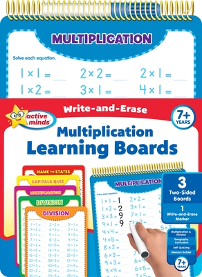 Active Minds - Write-And-Erase - Multiplication, Division, USA States and Capitals - Sequoia Children's Publishing