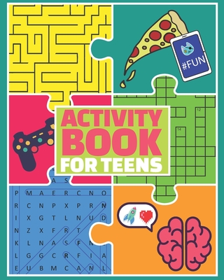 Activity Book for Teens: Puzzle Book and Brain Teasers for Teenagers - Global Peach