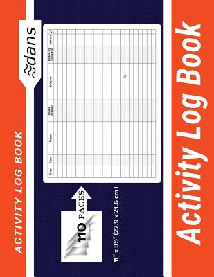 Activity Log Book: dans 11" x 8.5" (27.9 x 21.6 cm ) Orange 110 Pages - Dans, and Dans Blank Books