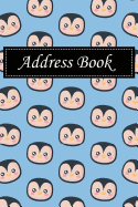 Address Book: Alphabetical Index with Head of Penguin Icon Pattern Cover