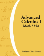 Advanced Calculus I