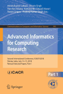 Advanced Informatics for Computing Research: Second International Conference, Icaicr 2018, Shimla, India, July 14-15, 2018, Revised Selected Papers, Part I