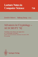 Advances in Cryptology - Auscrypt '92: Workshop on the Theory and Application of Cryptographic Techniques, Gold Coast, Queensland, Australia, December 13-16, 1992. Proceedings