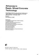 Advances in Ready Mixed Concrete Technology: Proceedings of the First International Conference on Ready-Mixed Concrete Held at Dundee University, 29th September-1 October, 1975