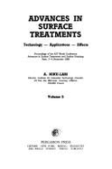 Advances in Surface Treatments: Proceedings of the Ast World Conference, December 3-4, 1986, Paria