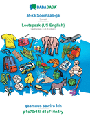 af-ka Soomaali-ga - Leetspeak (US English), qaamuus sawiro leh: BABADADA Somali - Leetspeak (US English), visual dictionary
