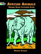 African Animals Stained Glass Coloring Book