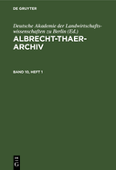 Albrecht-Thaer-Archiv. Band 10, Heft 1