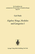 Algebra: Rings, Modules and Categories I